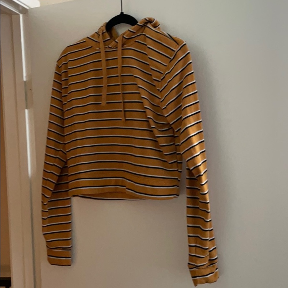 Striped cropped sweatshirt